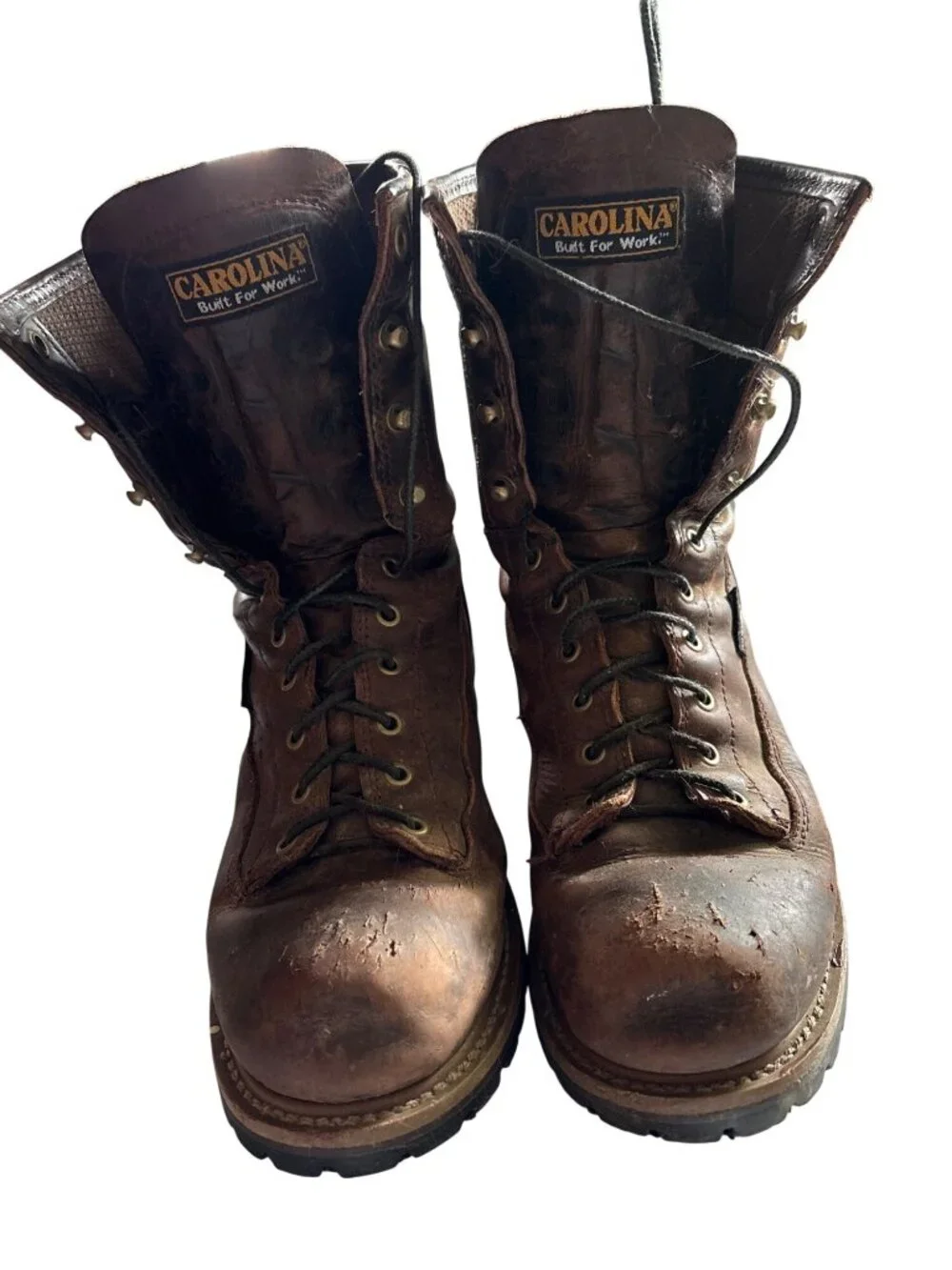 Carolina Mens Waterproof Brown Leather Work Boots Size 10 Pre-Owned